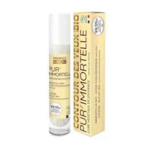 Organinis paakių kremas-gelis nuo paburkimo ir tamsių ratilų, PUR’IMMORTELLE EYE CONTOUR BIO (15 ml)