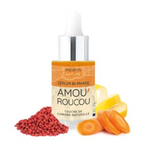 Dvifazis veido serumas su beta karotenais, AMOU’ROUCOU BIO (30 ml)
